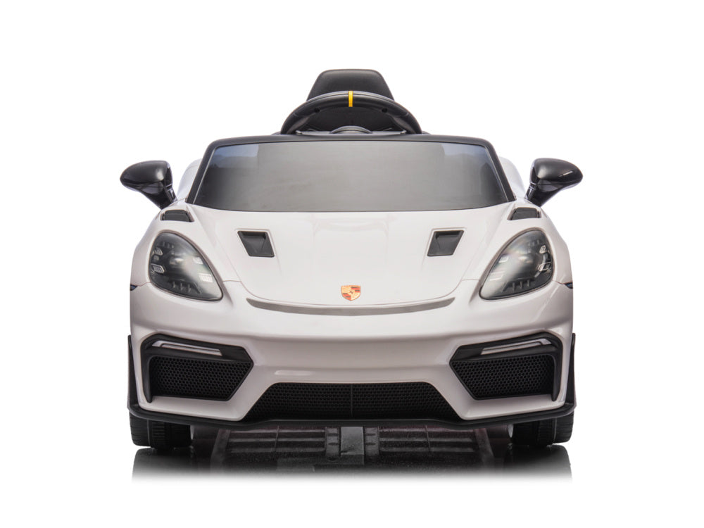 Porsche Spyder Rs, Coche A Batería Para Niños De 12 Voltios, Neumáticos De Goma, Asiento De Cuero Y Mucho Más.