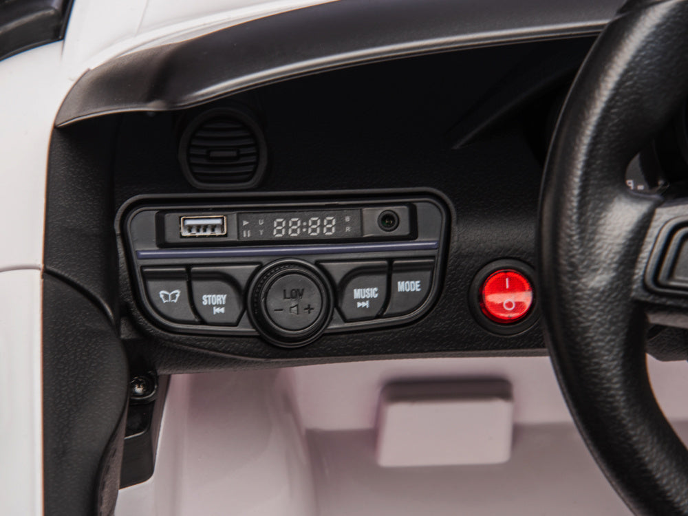 Porsche Spyder Rs, Coche A Batería Para Niños De 12 Voltios, Neumáticos De Goma, Asiento De Cuero Y Mucho Más.
