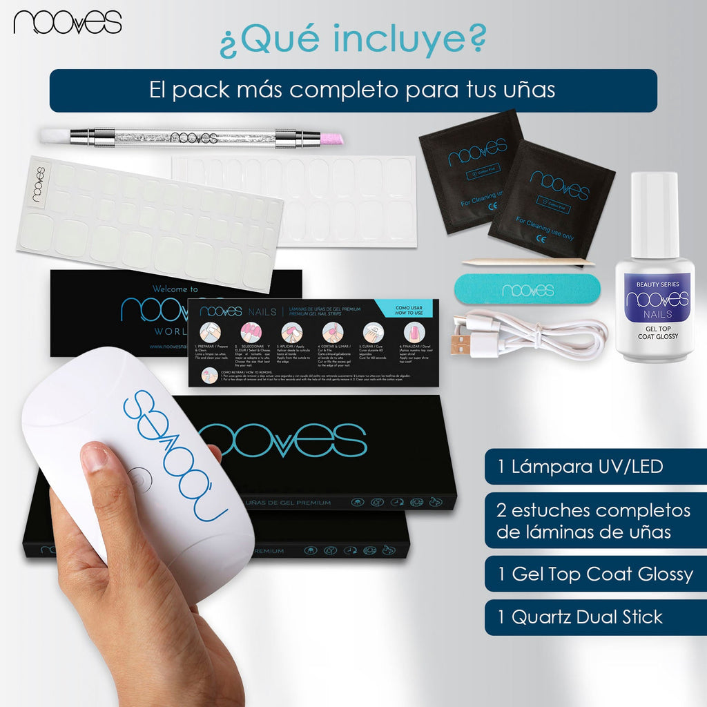 Starter Kit Snow White – Pack de Manicura y Pedicura Blancas con Top Coat