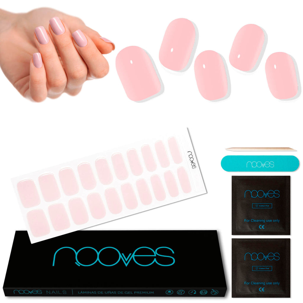 Láminas de Gel - Pale Pink - Nooves Nails