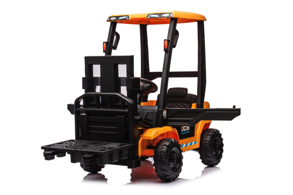 Carretilla Elevadora Eléctrica Jcb Para Niños – 12V Con Auténtica Función De Elevación Y Conducción