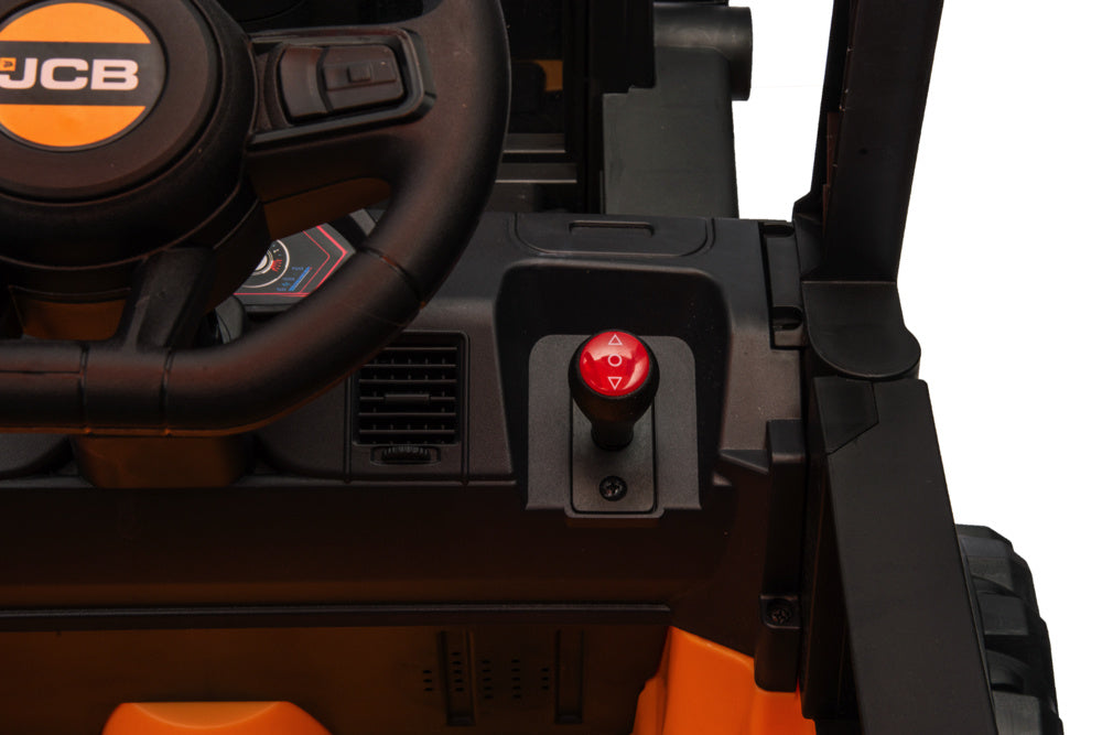 Carretilla Elevadora Eléctrica Jcb Para Niños – 12V Con Auténtica Función De Elevación Y Conducción