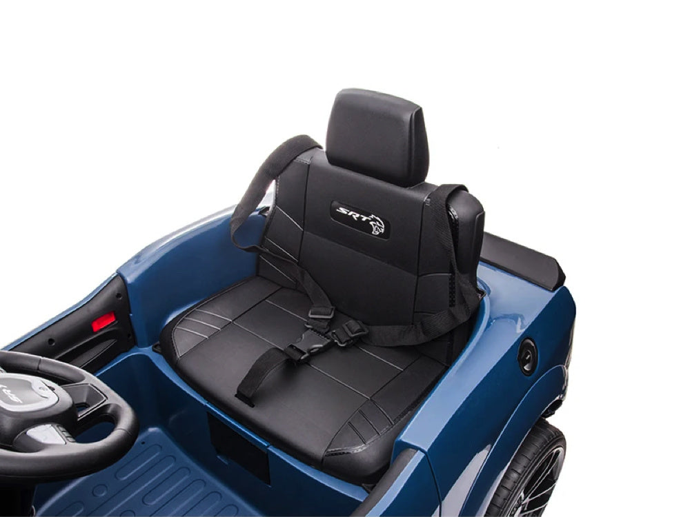 Dodge Challenger Srt, Coche Infantil Eléctrico De 12 Voltios, Asiento De Piel, Neumáticos De Goma, ¡Coche Infantil A Batería!