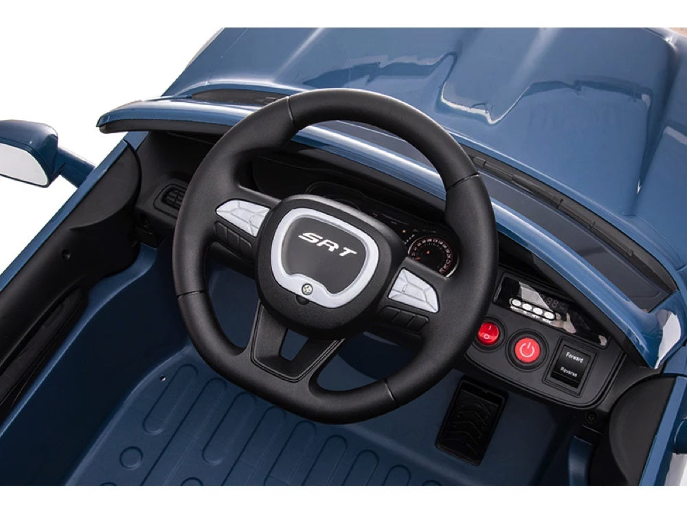 Dodge Challenger Srt, Coche Infantil Eléctrico De 12 Voltios, Asiento De Piel, Neumáticos De Goma, ¡Coche Infantil A Batería!
