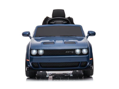 Dodge Challenger Srt, Coche Infantil Eléctrico De 12 Voltios, Asiento De Piel, Neumáticos De Goma, ¡Coche Infantil A Batería!