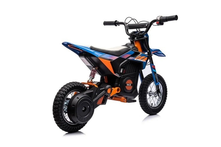 Moto Eléctrica Infantil Cross Motor De 24 Voltios Con Ruedas Suspendidas.