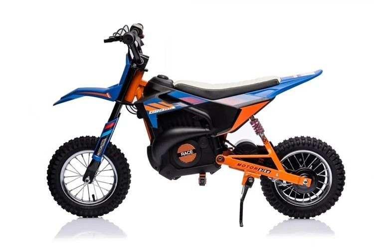 Moto Eléctrica Infantil Cross Motor De 24 Voltios Con Ruedas Suspendidas.