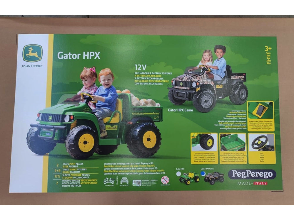 John Deere Gator Hpx, Transportador Eléctrico De 12 Voltios Para Niños