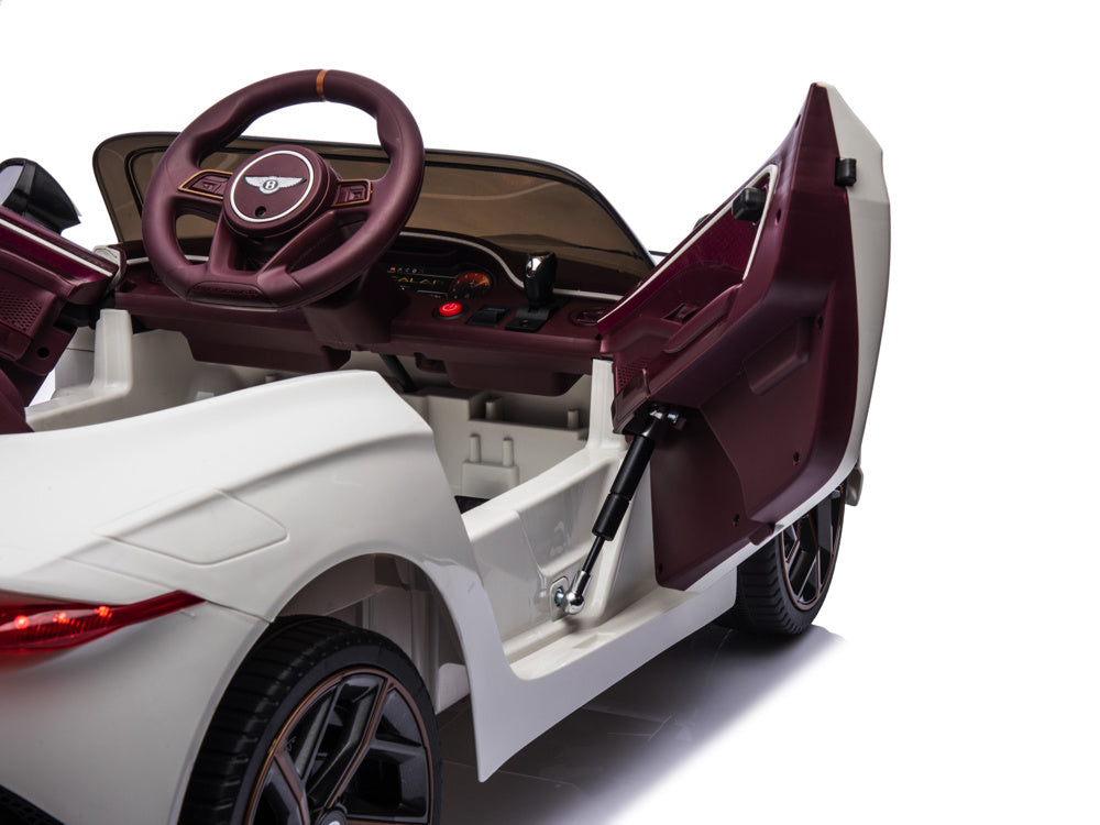 Bentley Bacalar, Carro Infantil Eléctrico De 12 Voltios, Asiento De Cuero, Llantas De Caucho Y Más.