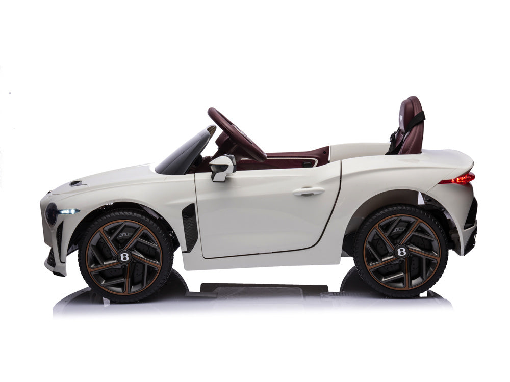 Bentley Bacalar, Carro Infantil Eléctrico De 12 Voltios, Asiento De Cuero, Llantas De Caucho Y Más.