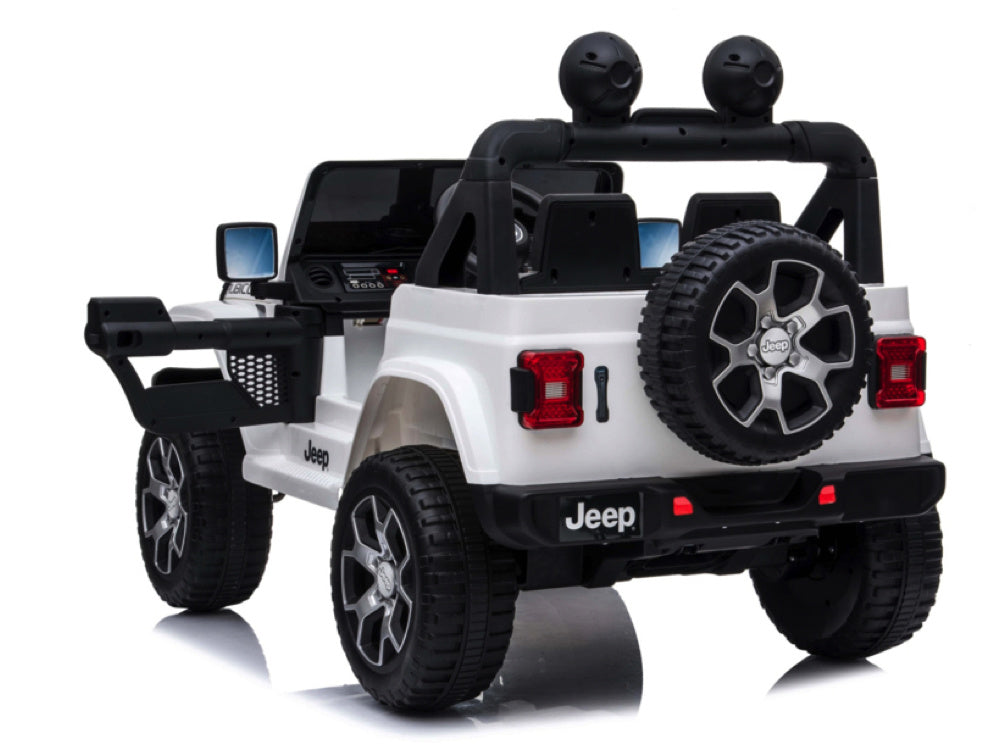 Jeep Wrangler Rubicon, Coche Eléctrico Infantil De 12V Con Batería De Litio, Neumáticos De Goma Y Asiento De Similpiel