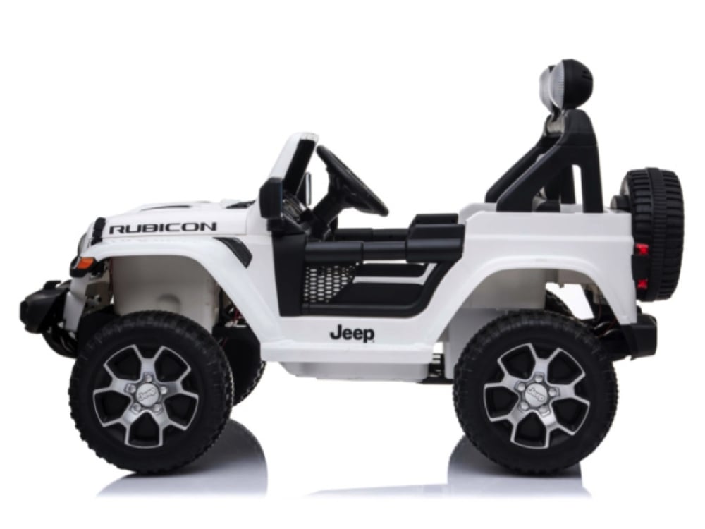 Jeep Wrangler Rubicon, Coche Eléctrico Infantil De 12V Con Batería De Litio, Neumáticos De Goma Y Asiento De Similpiel