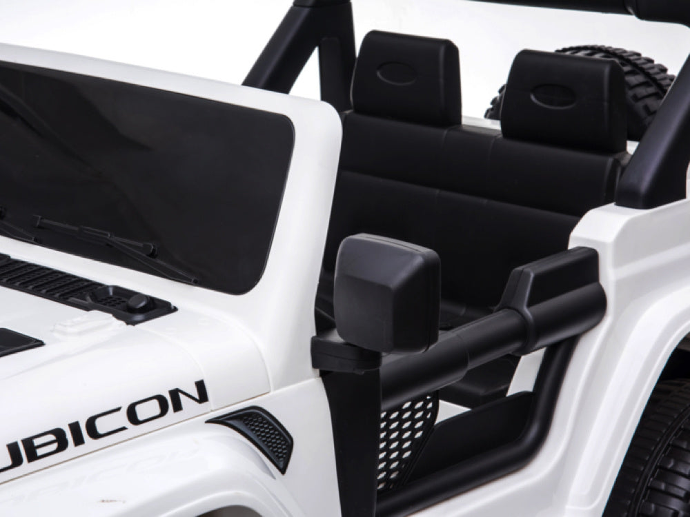 Jeep Wrangler Rubicon, Coche Eléctrico Infantil De 12V Con Batería De Litio, Neumáticos De Goma Y Asiento De Similpiel