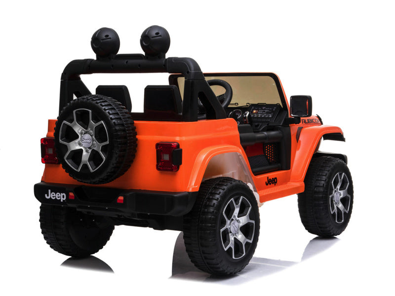 Jeep Wrangler Rubicon, Coche Eléctrico Infantil De 12V Con Batería De Litio, Neumáticos De Goma Y Asiento De Similpiel