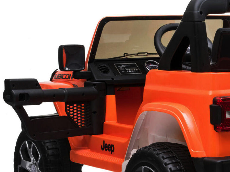 Jeep Wrangler Rubicon, Coche Eléctrico Infantil De 12V Con Batería De Litio, Neumáticos De Goma Y Asiento De Similpiel