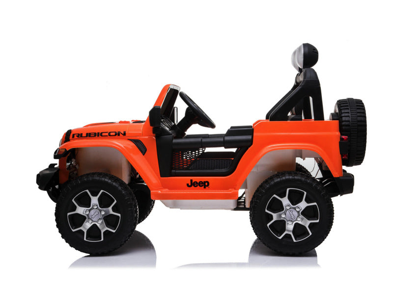 Jeep Wrangler Rubicon, Coche Eléctrico Infantil De 12V Con Batería De Litio, Neumáticos De Goma Y Asiento De Similpiel