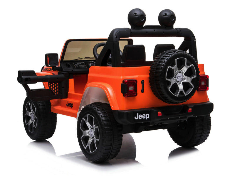 Jeep Wrangler Rubicon, Coche Eléctrico Infantil De 12V Con Batería De Litio, Neumáticos De Goma Y Asiento De Similpiel
