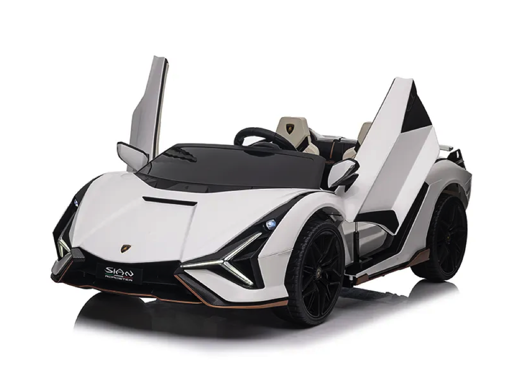Lamborghini Sian, Coche Infantil Eléctrico De 24 Voltios Con Neumáticos De Goma, Asiento De Piel Y Más