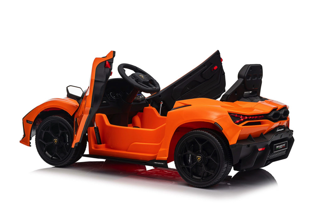 Lamborghini Revuelto, ¡Coche Eléctrico Infantil De 12 Voltios Con Neumáticos Eva Y Asiento Símil Piel!