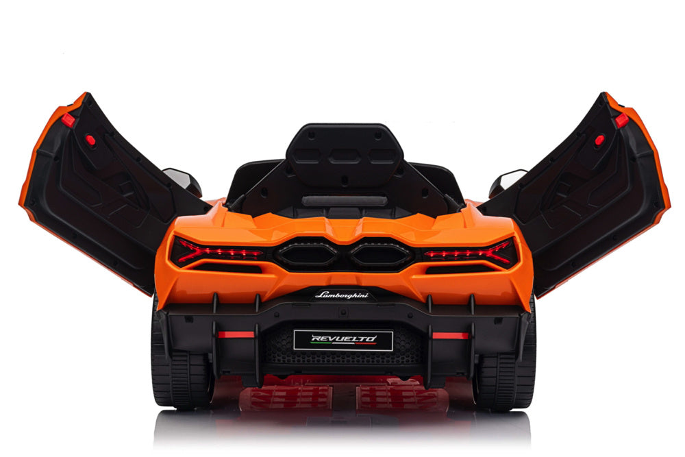 Lamborghini Revuelto, ¡Coche Eléctrico Infantil De 12 Voltios Con Neumáticos Eva Y Asiento Símil Piel!