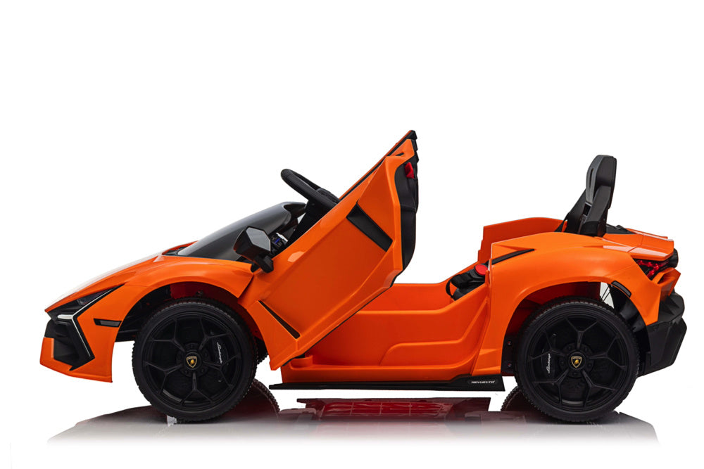 Lamborghini Revuelto, ¡Coche Eléctrico Infantil De 12 Voltios Con Neumáticos Eva Y Asiento Símil Piel!