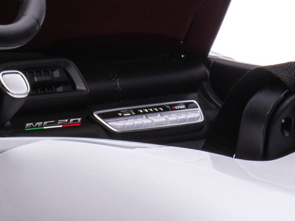Coche Infantil Eléctrico Maserati Mc20 2 Plazas 24V, Neumáticos De Goma, Asiento De Piel.